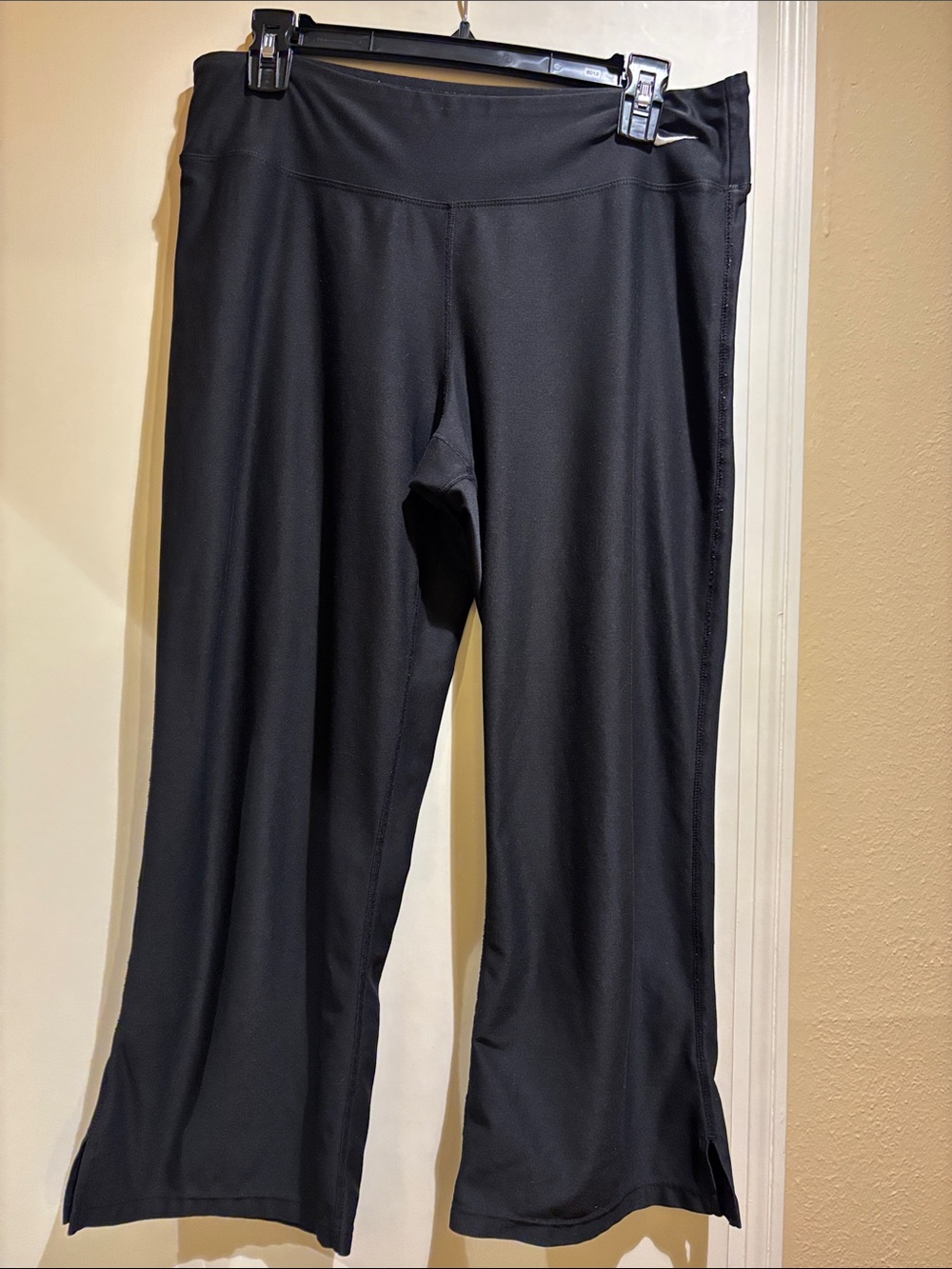 Nike Black Wide-Leg Track Pants with Slight Flare